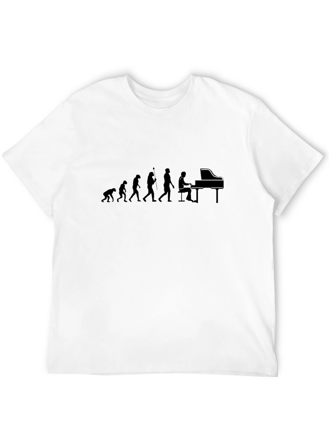 Evolution of Music T-Shirt - Piano Player