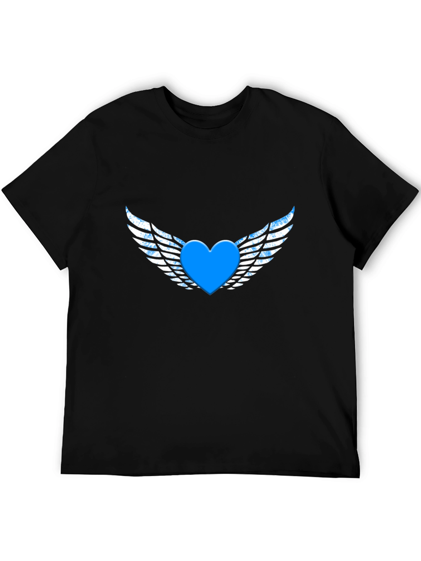 Heart with Wings Graphic Black T-Shirt