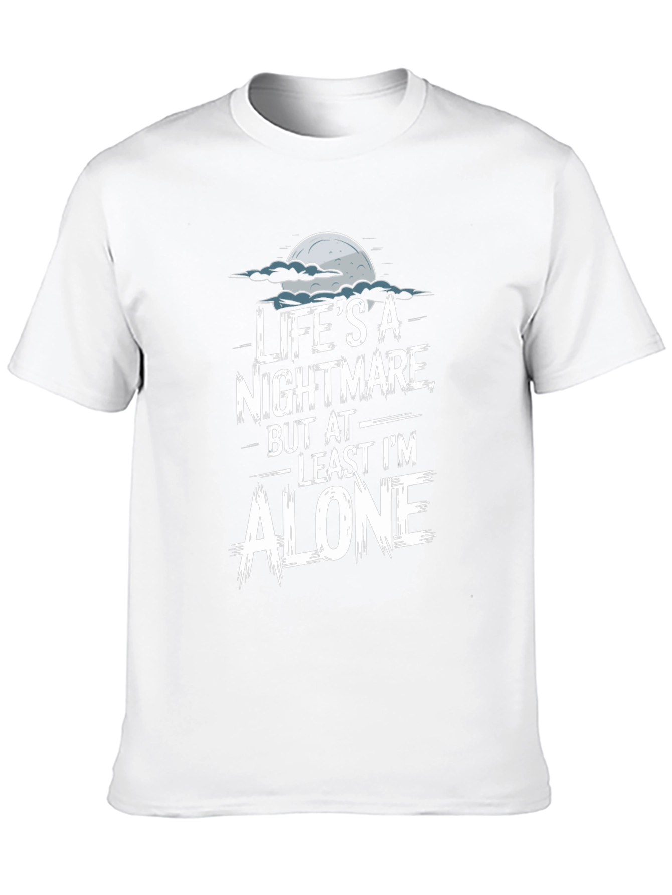 Lifes a Nightmare Black Graphic T-Shirt