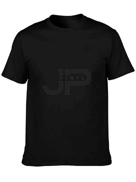 Black Solid Color Crew Neck T-Shirt
