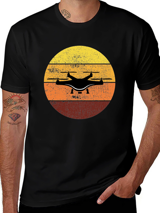 Drone Sunset T-Shirt - Aviation Enthusiast Tee