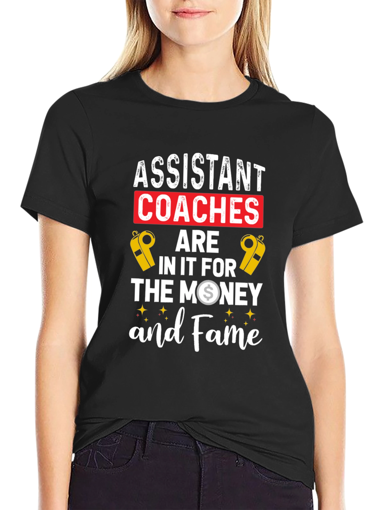 Assistant Coaches Money & Fame Graphic Tee