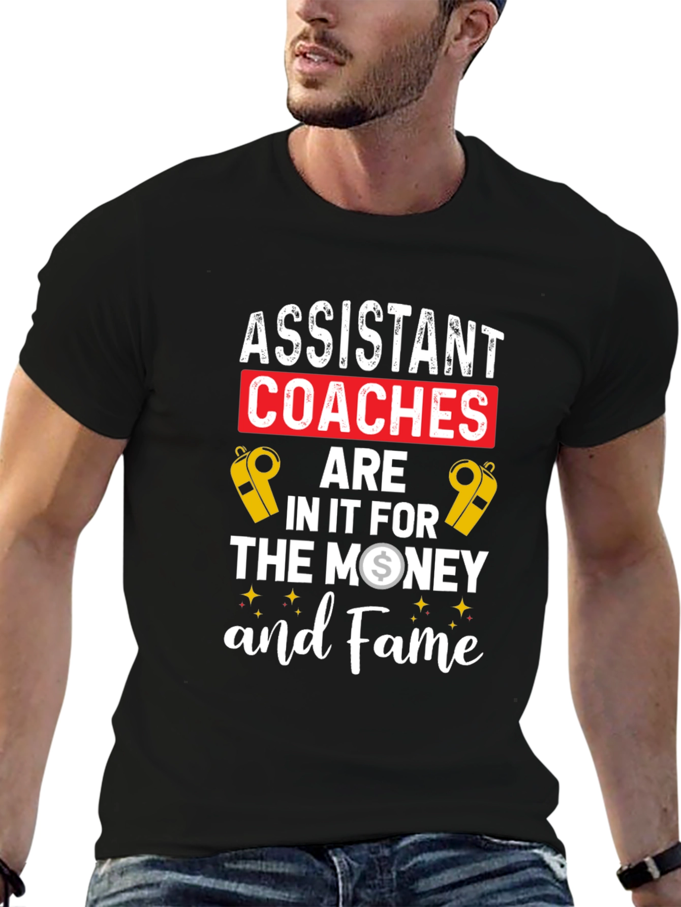 Assistant Coaches Money & Fame Graphic Tee