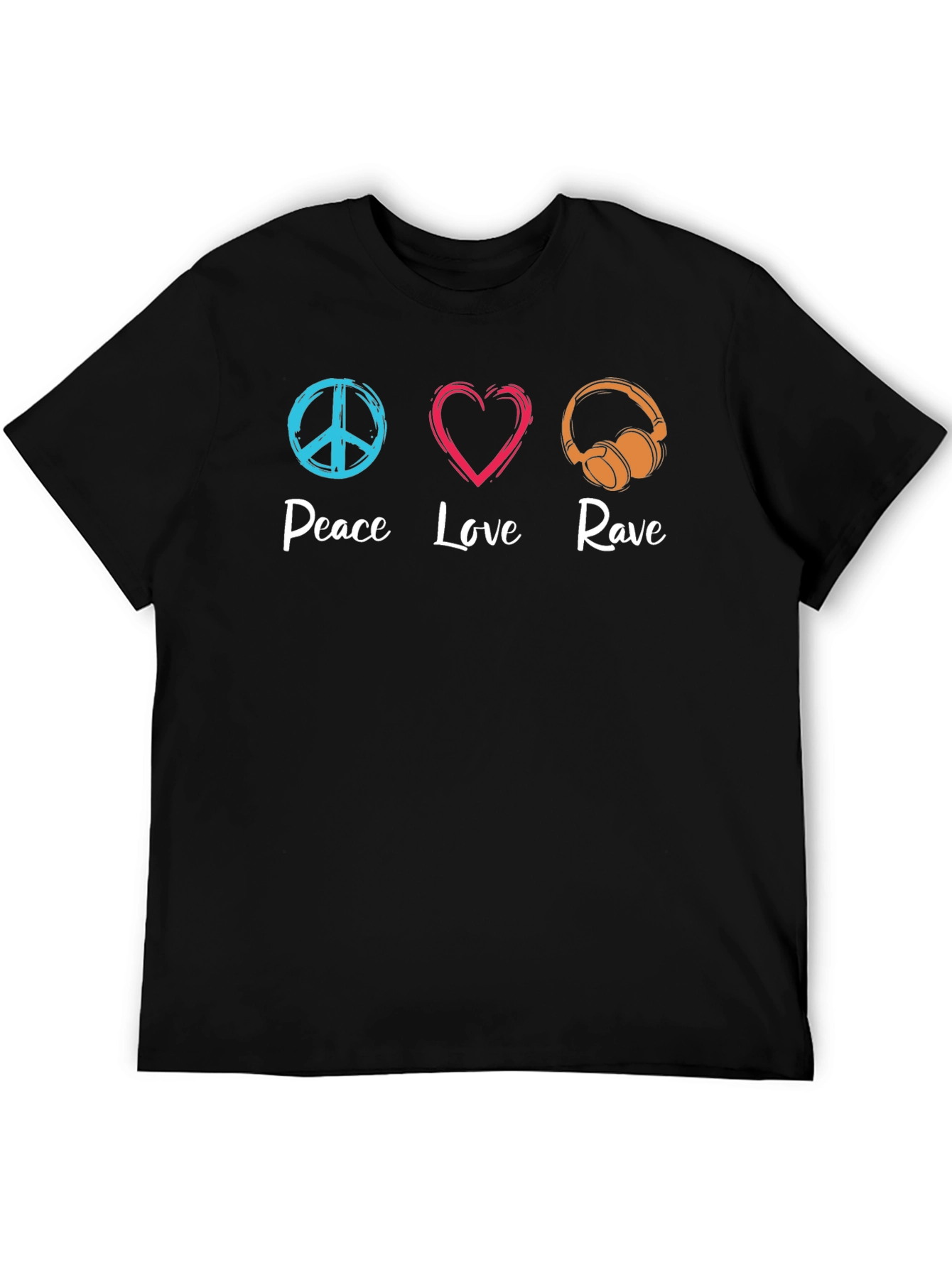 Peace Love Rave Graphic T-Shirt