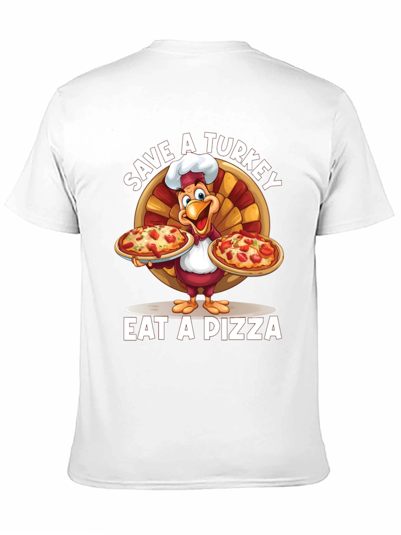 Save a Turkey Eat a Pizza Black T-Shirt