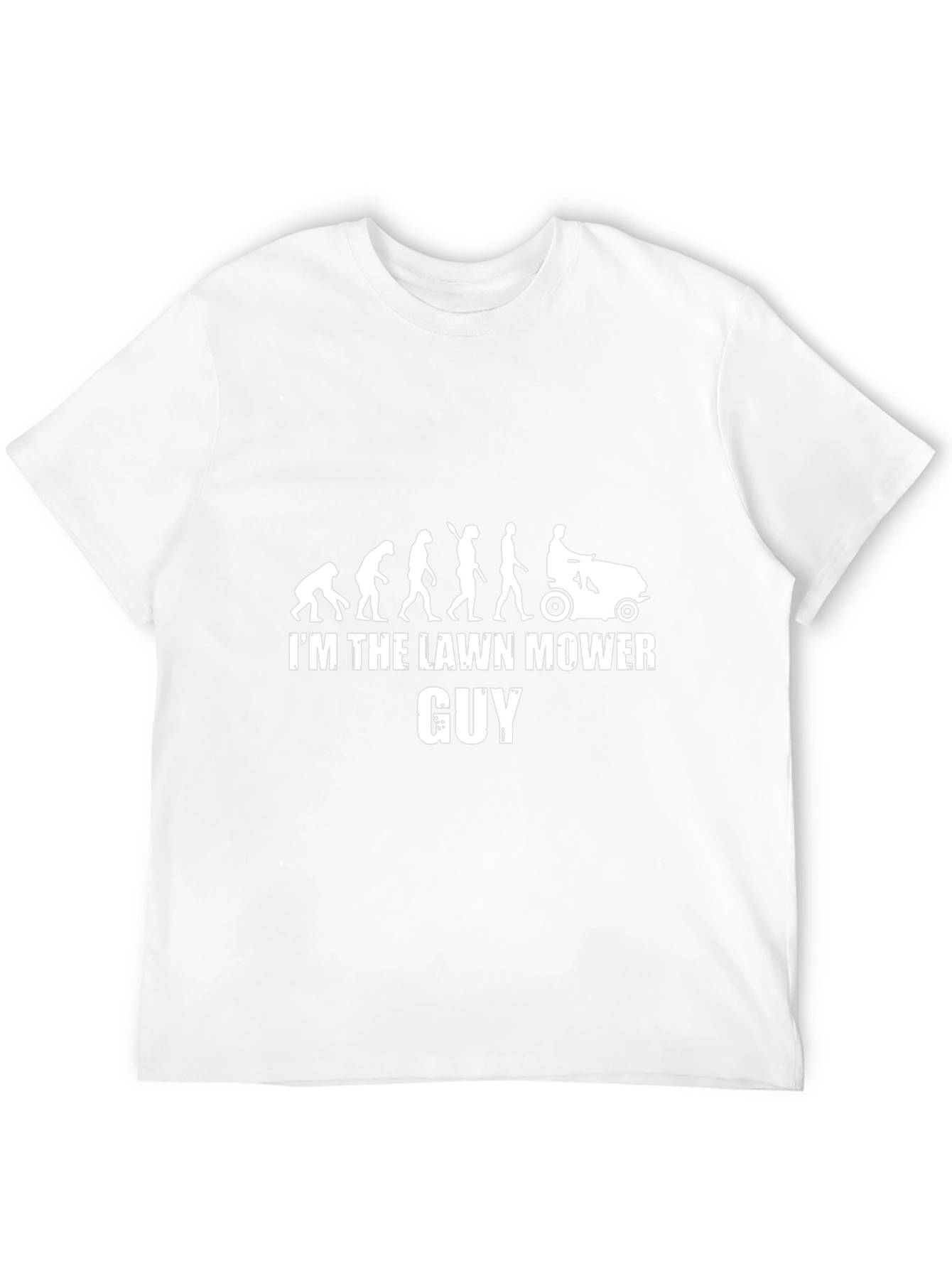 Lawn Mower Guy Evolution T-Shirt - Black