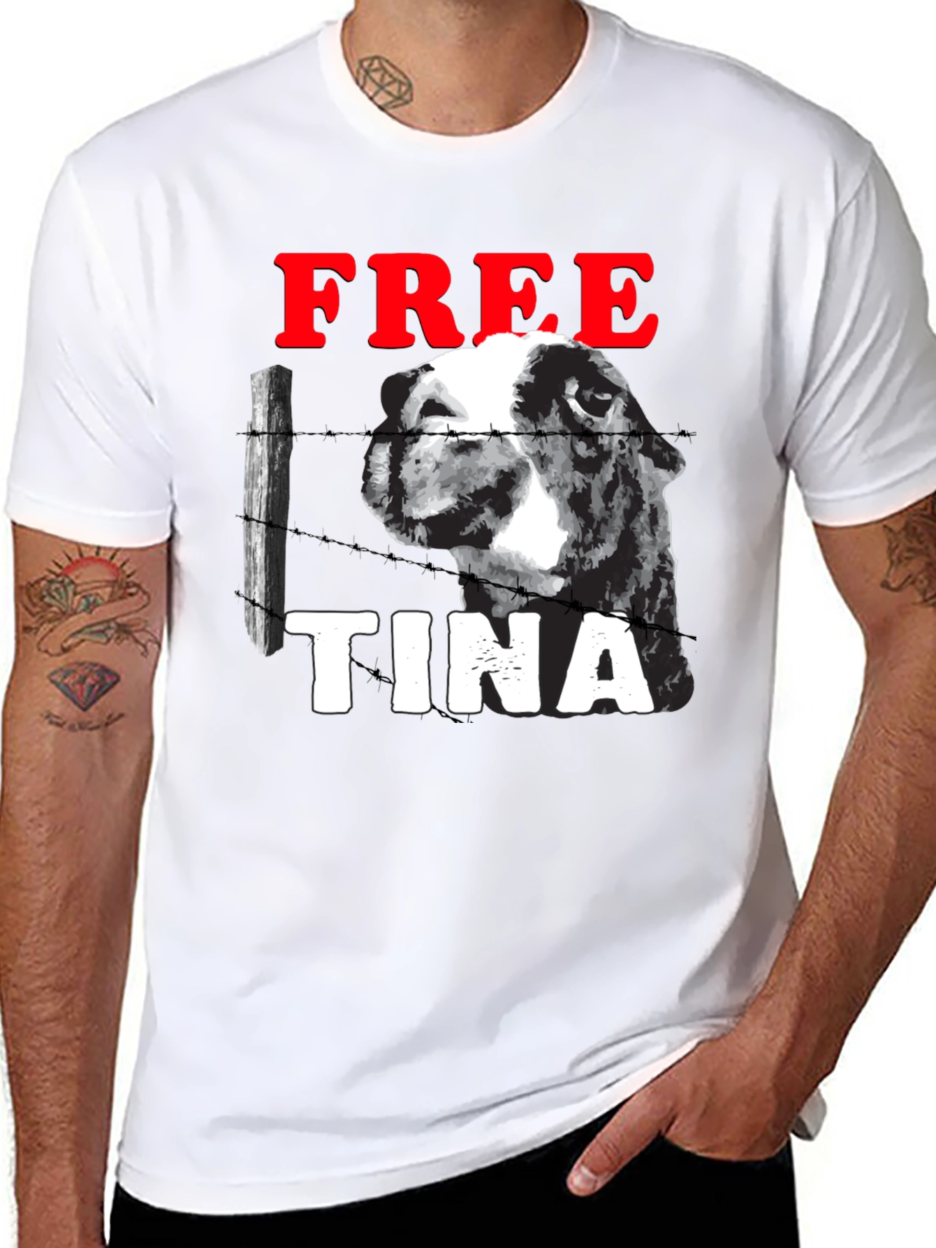 Free Tina Graphic T-Shirt - Animal Rights Tee