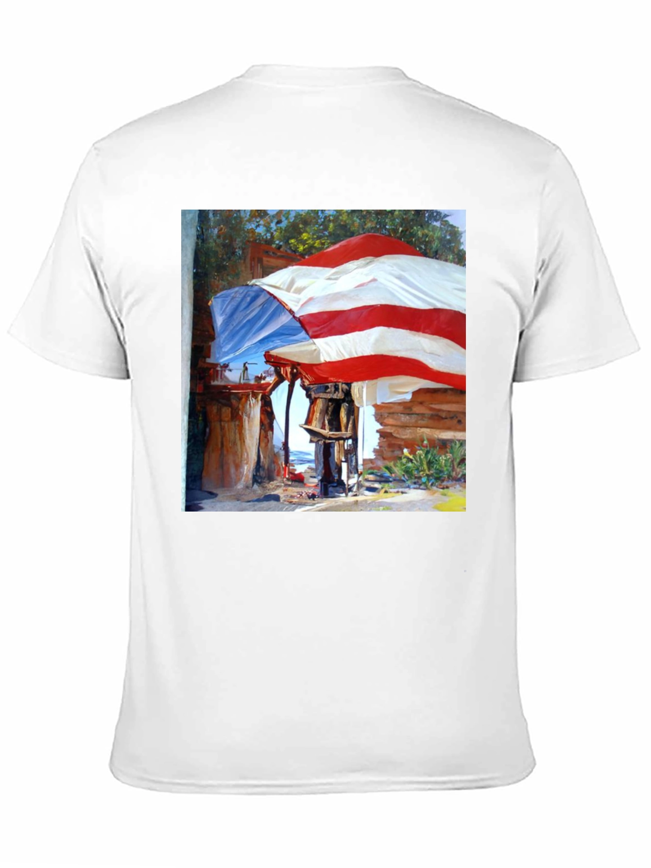 Unique Art Print Black T-Shirt