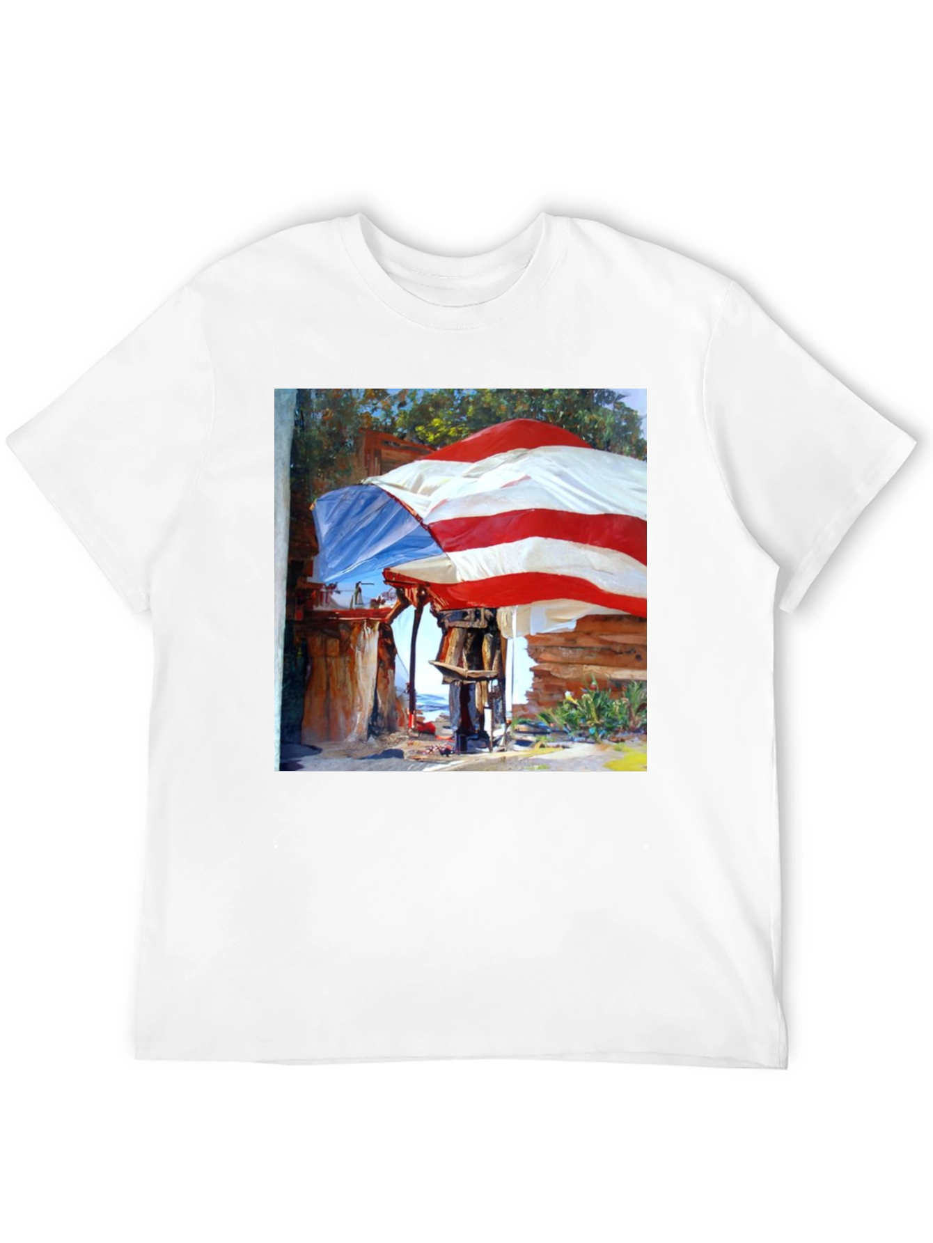 Unique Art Print Black T-Shirt