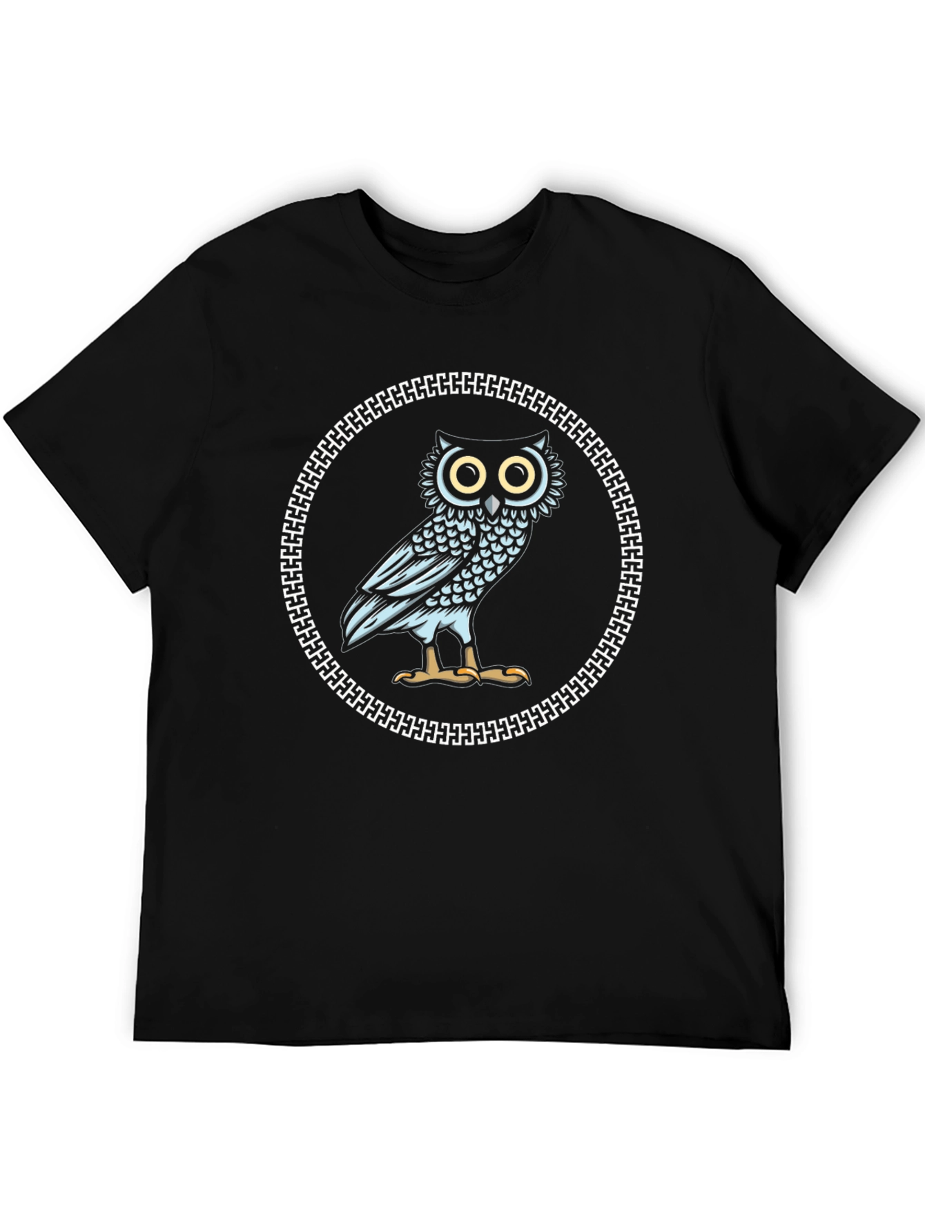 Owl Graphic Print Crew Neck T-Shirt