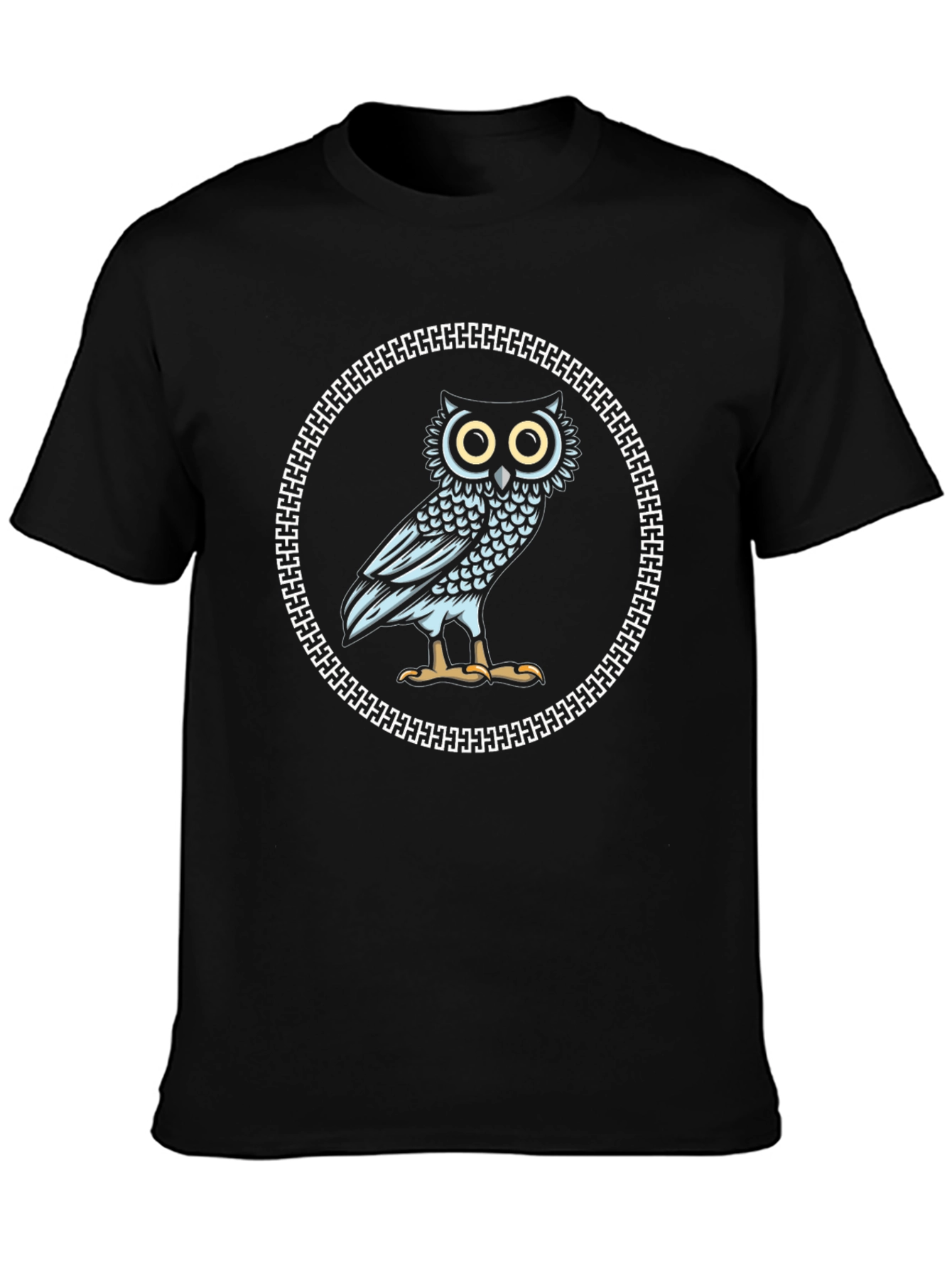 Owl Graphic Print Crew Neck T-Shirt