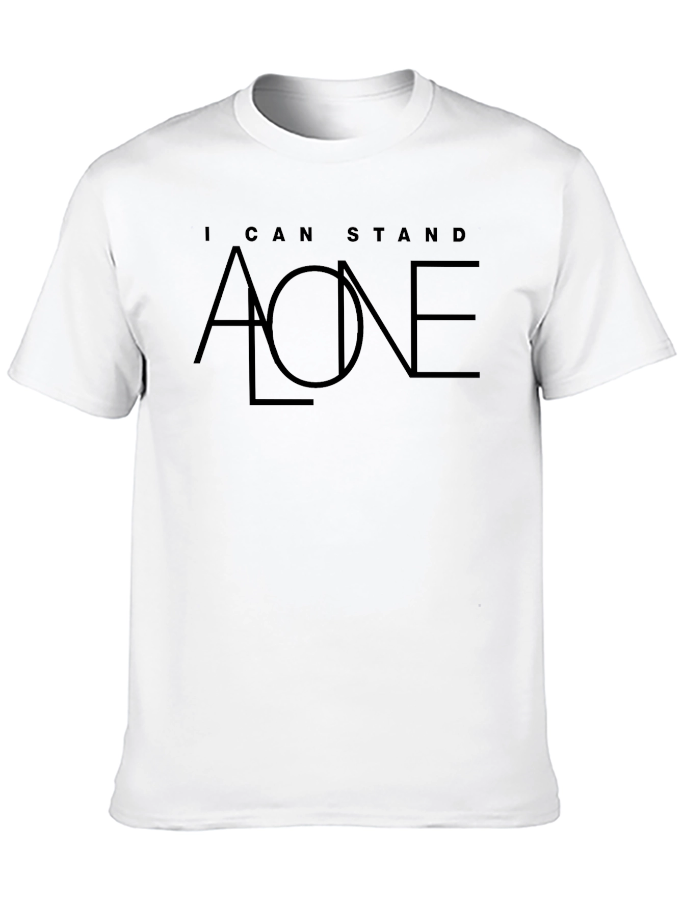 I Can Stand Alone Graphic Black T-Shirt