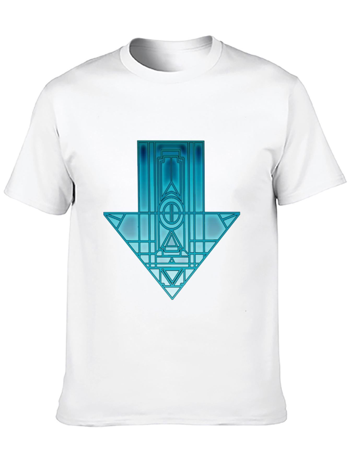 Geometric Arrow Graphic Tee - Unisex Black T-Shirt