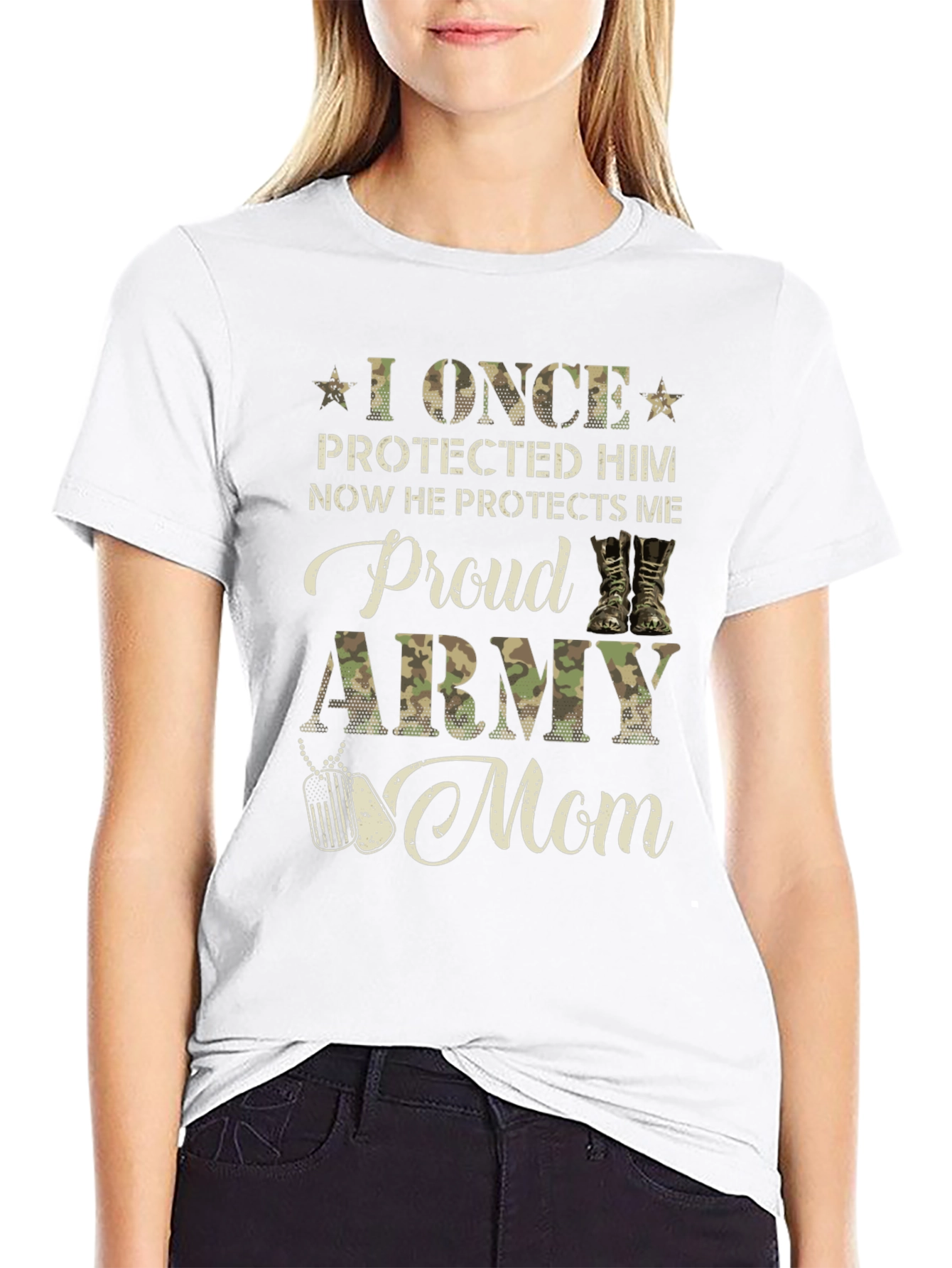 Proud Army Mom Graphic T-Shirt