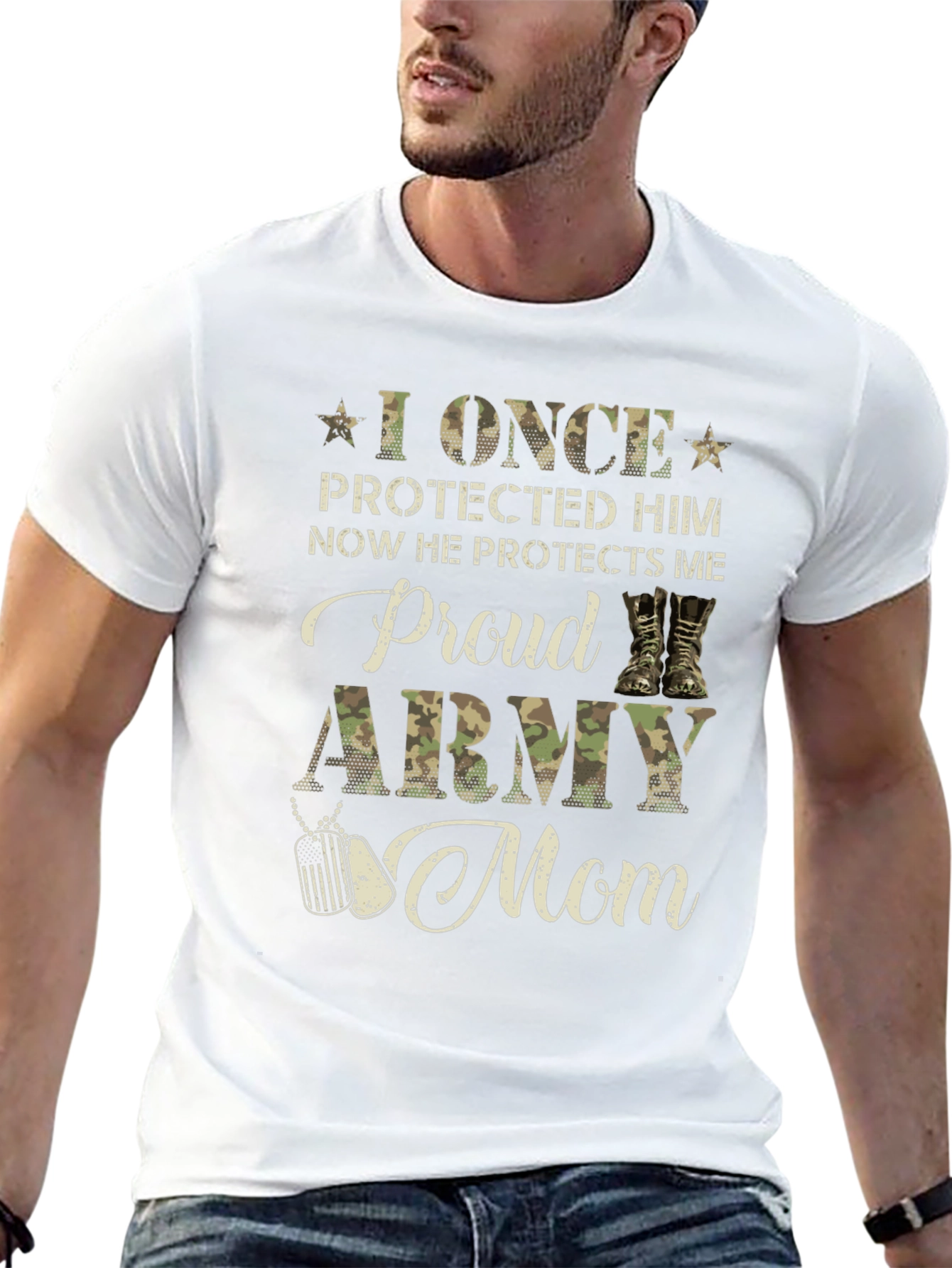 Proud Army Mom Graphic T-Shirt