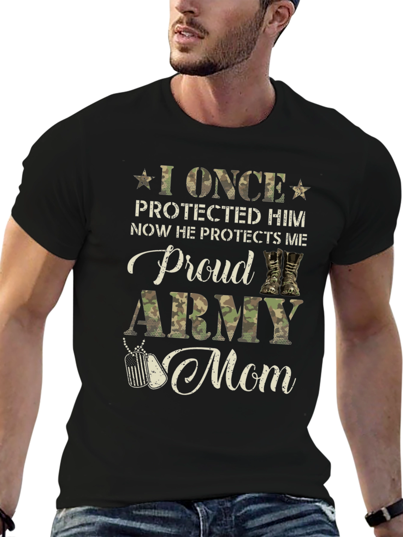 Proud Army Mom Graphic T-Shirt
