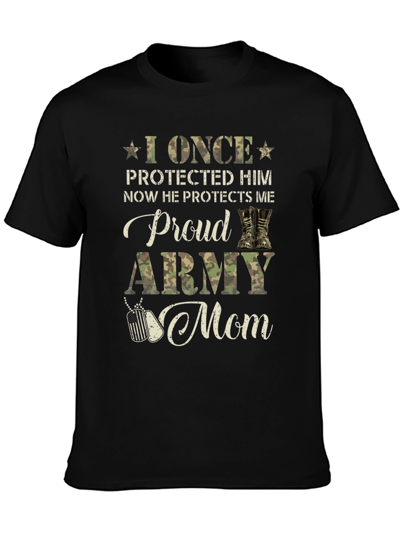 Proud Army Mom Graphic T-Shirt