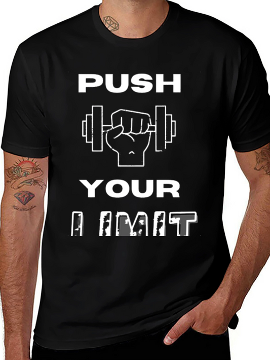 Push Your Limit Graphic T-Shirt - Black