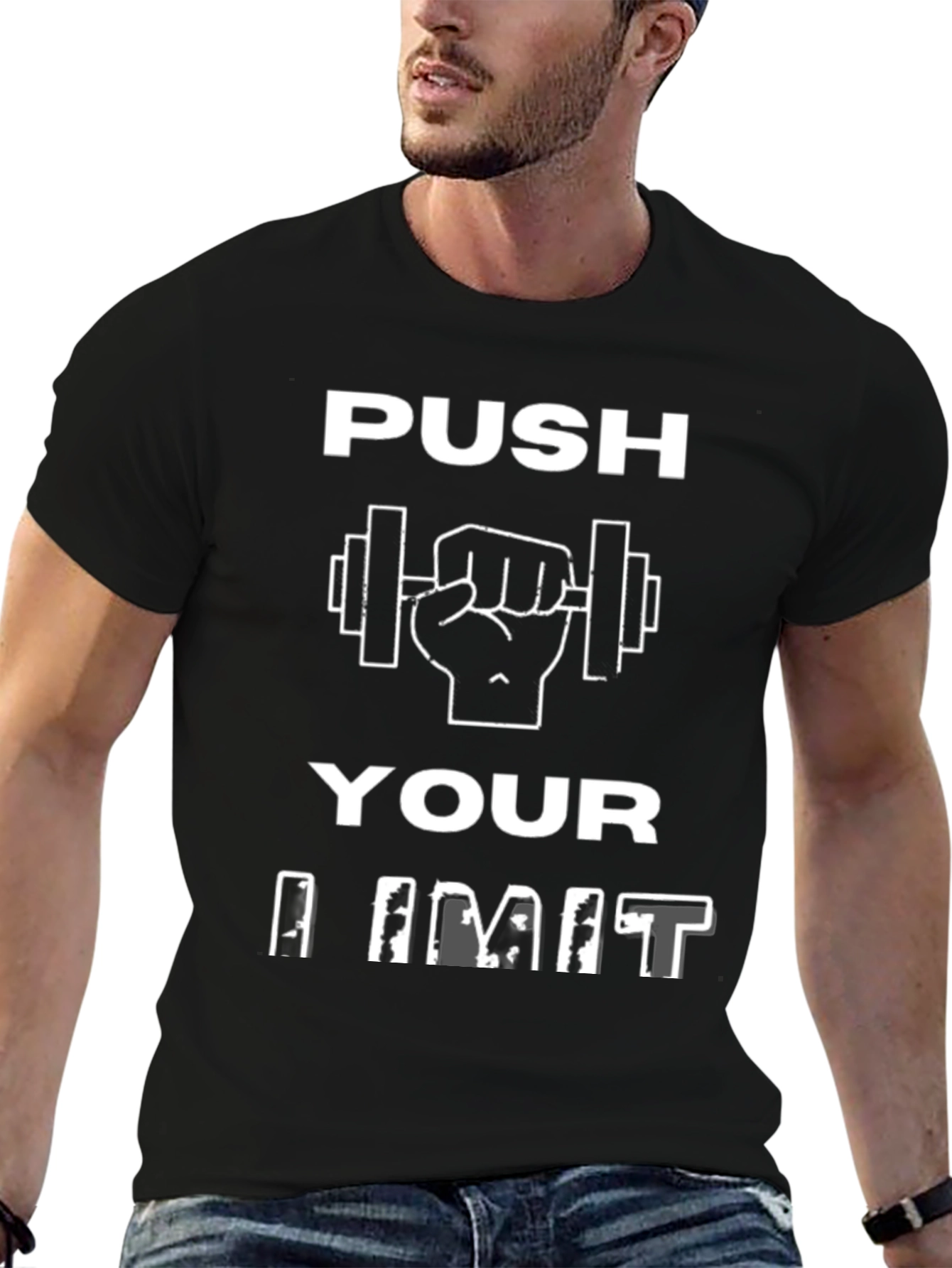 Push Your Limit Graphic T-Shirt - Black