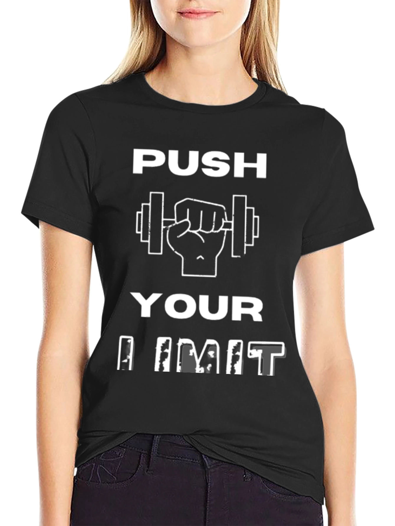 Push Your Limit Graphic T-Shirt - Black