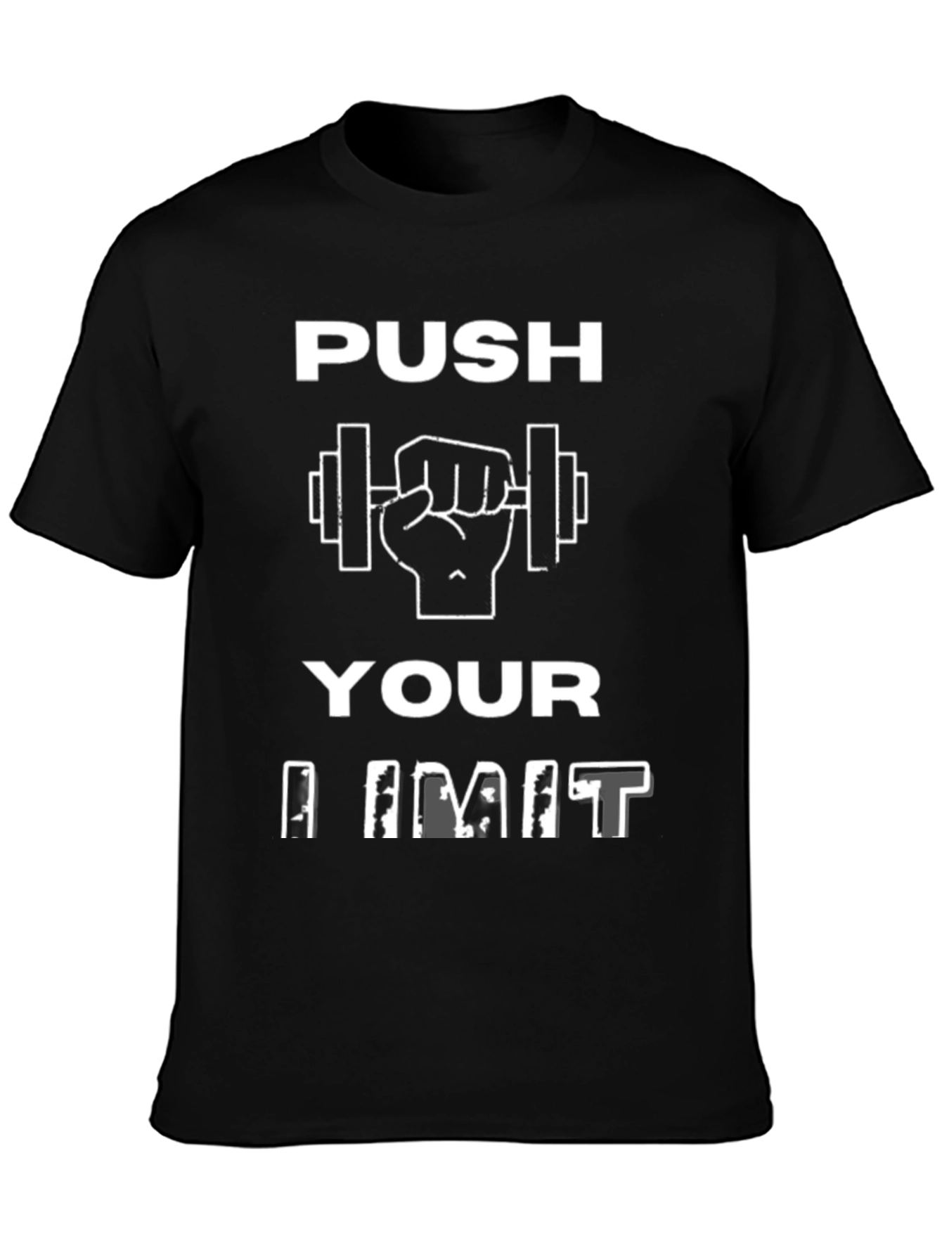 Push Your Limit Graphic T-Shirt - Black