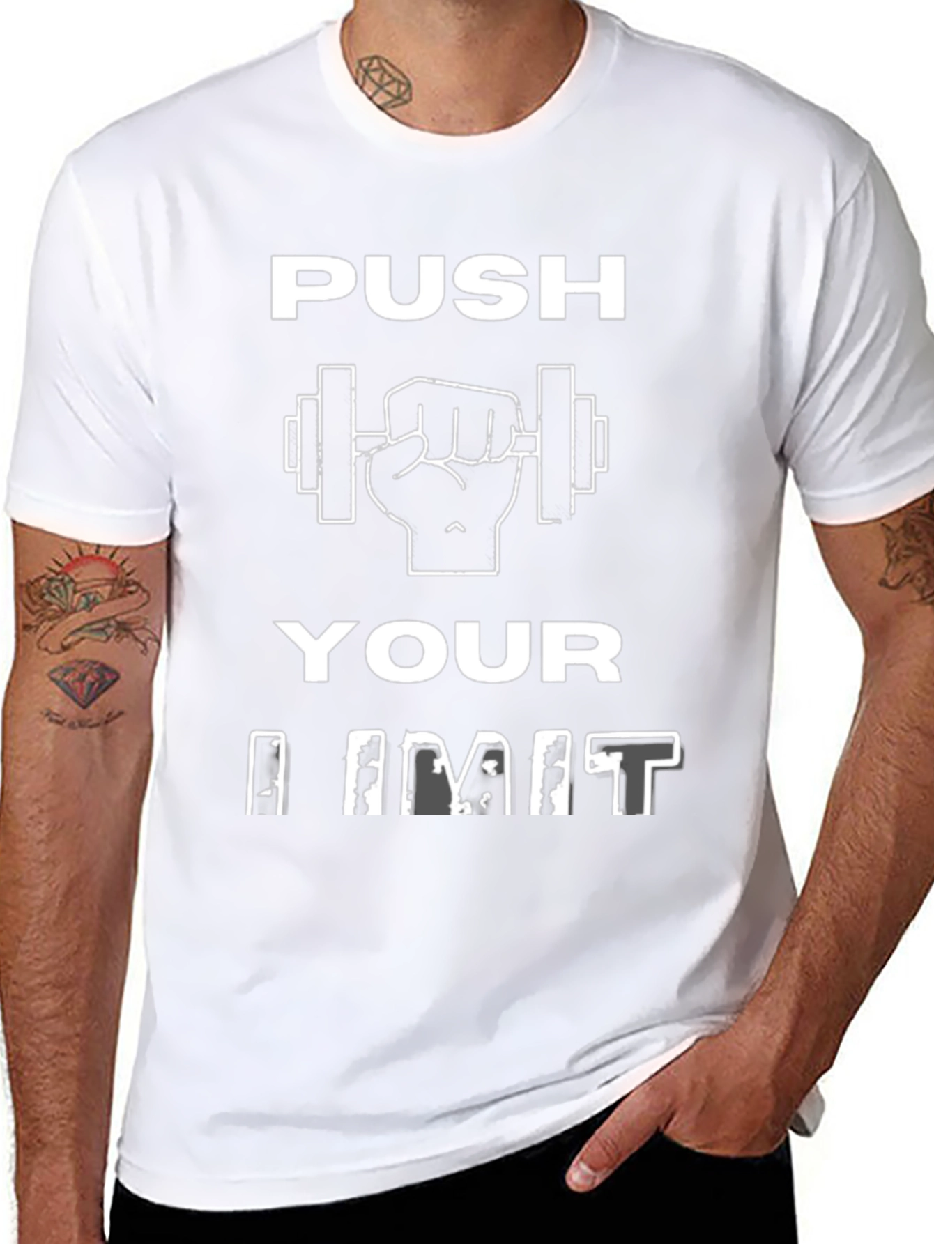 Push Your Limit Graphic T-Shirt - Black