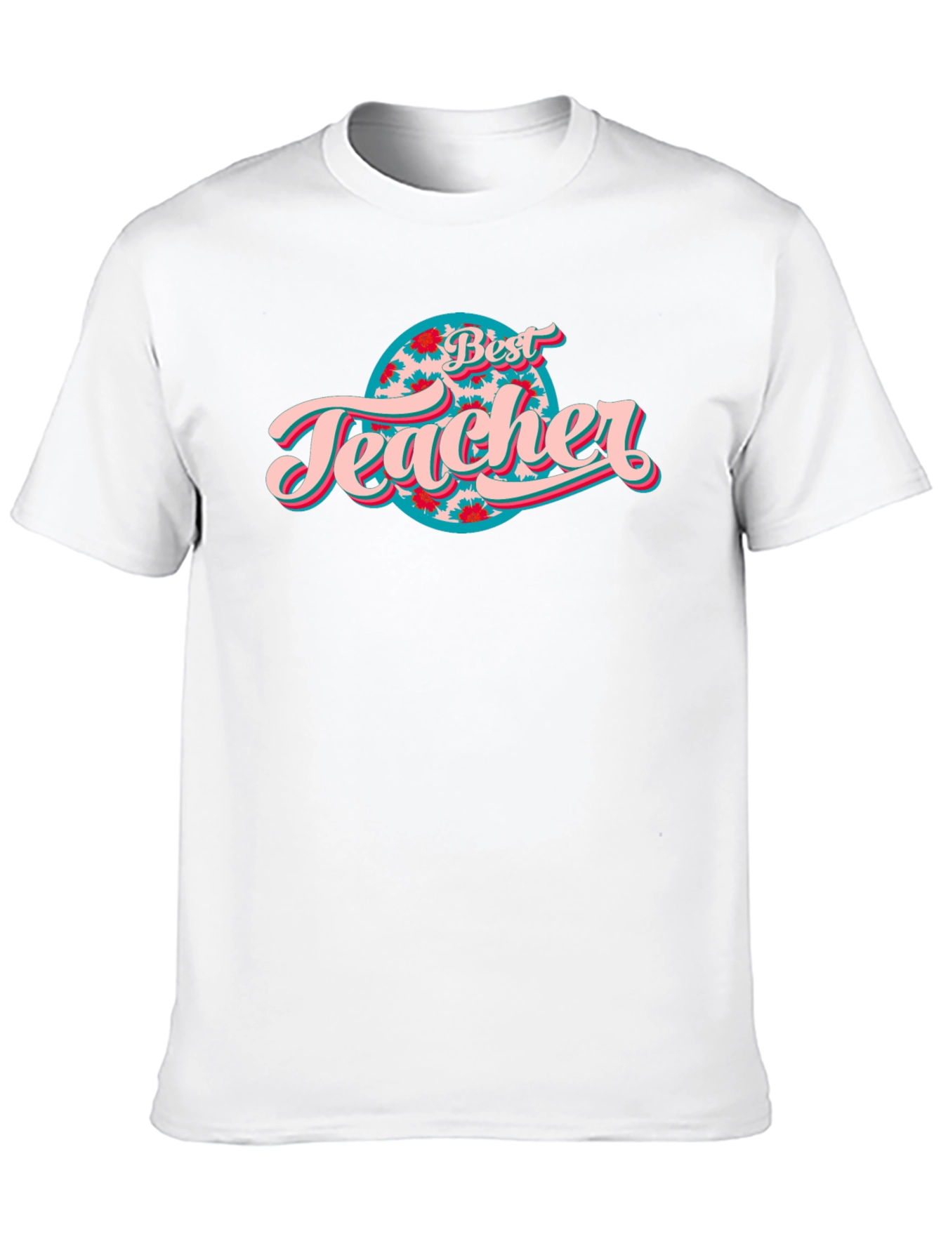 Best Teacher Graphic Tee - Black Cotton T-Shirt