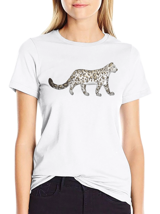 Snow Leopard Graphic Tee - Mens Black T-Shirt