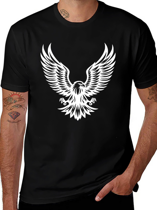 Black Eagle Graphic Tee - Cool Bird Print