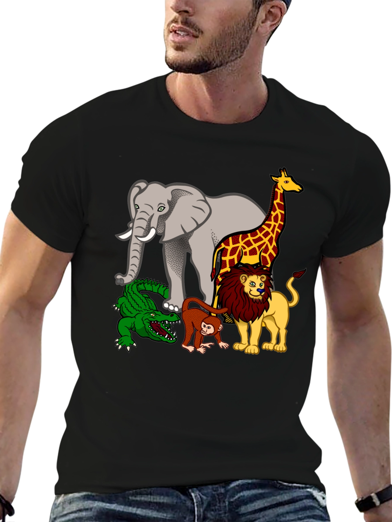 Cartoon Safari Animal T-Shirt