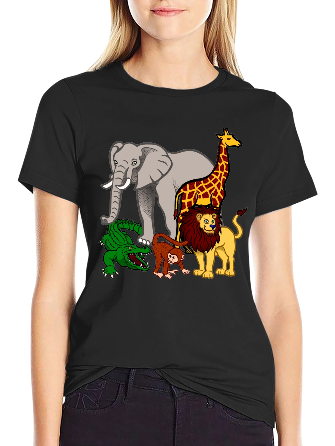 Cartoon Safari Animal T-Shirt