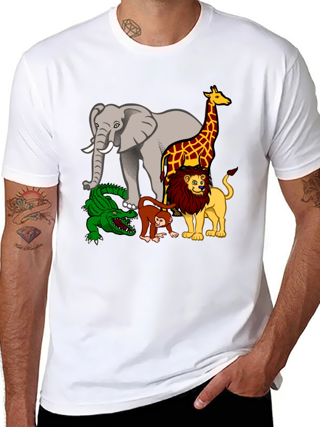 Cartoon Safari Animal T-Shirt