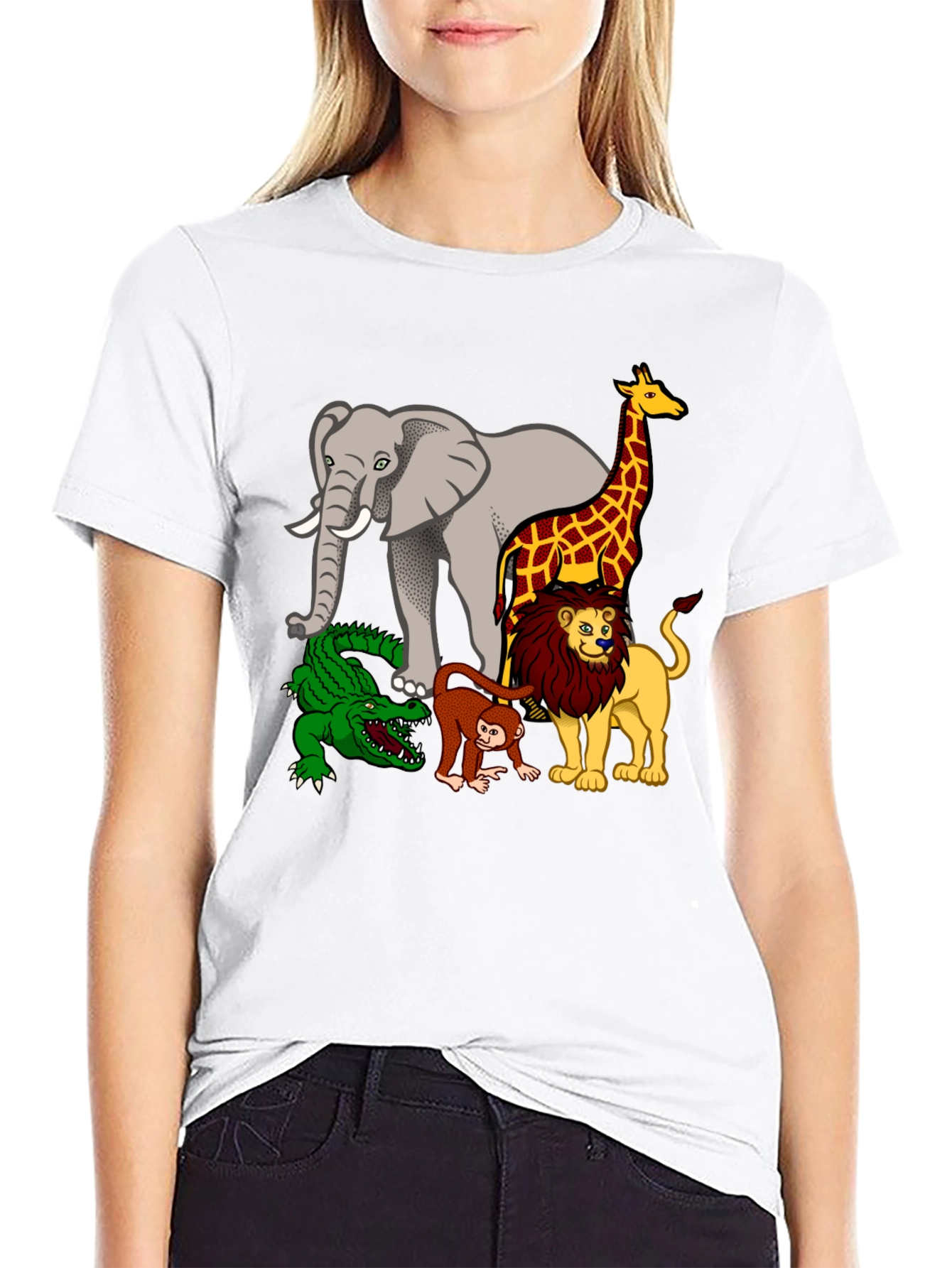 Cartoon Safari Animal T-Shirt