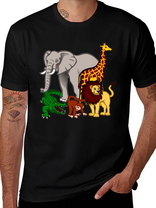 Cartoon Safari Animal T-Shirt