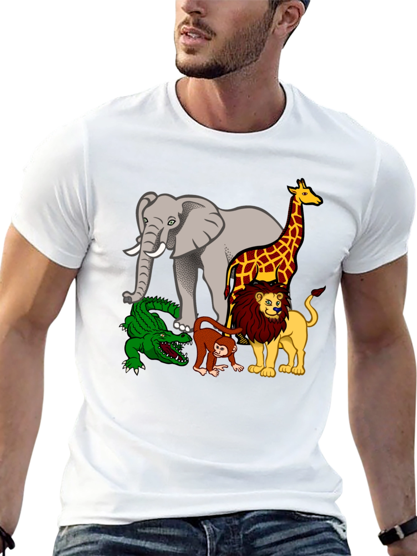 Cartoon Safari Animal T-Shirt