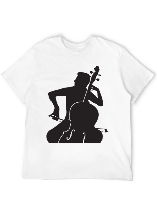 Musician Silhouette Graphic Tee - Black