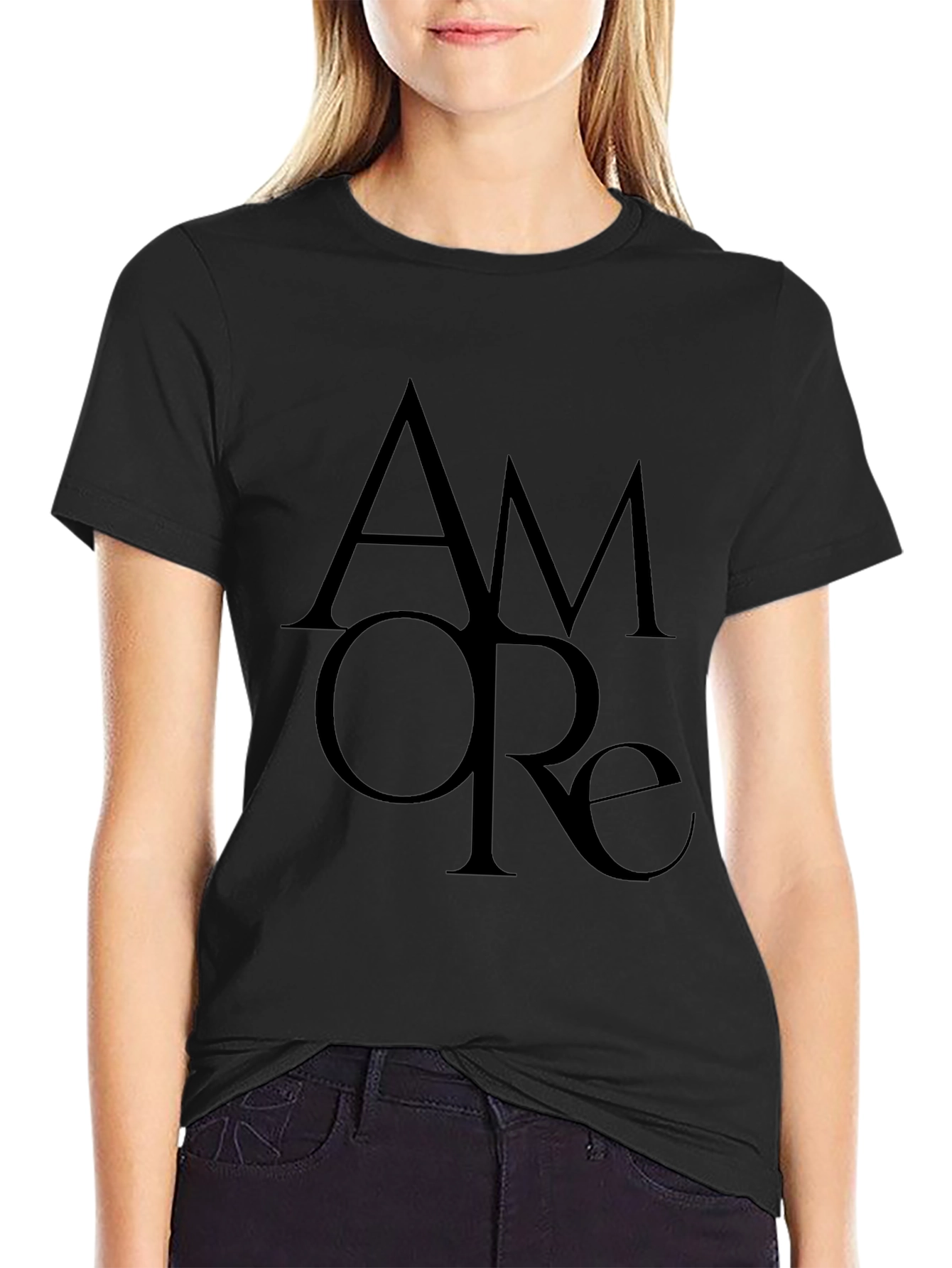 Amore Graphic Black T-Shirt - Italian Love