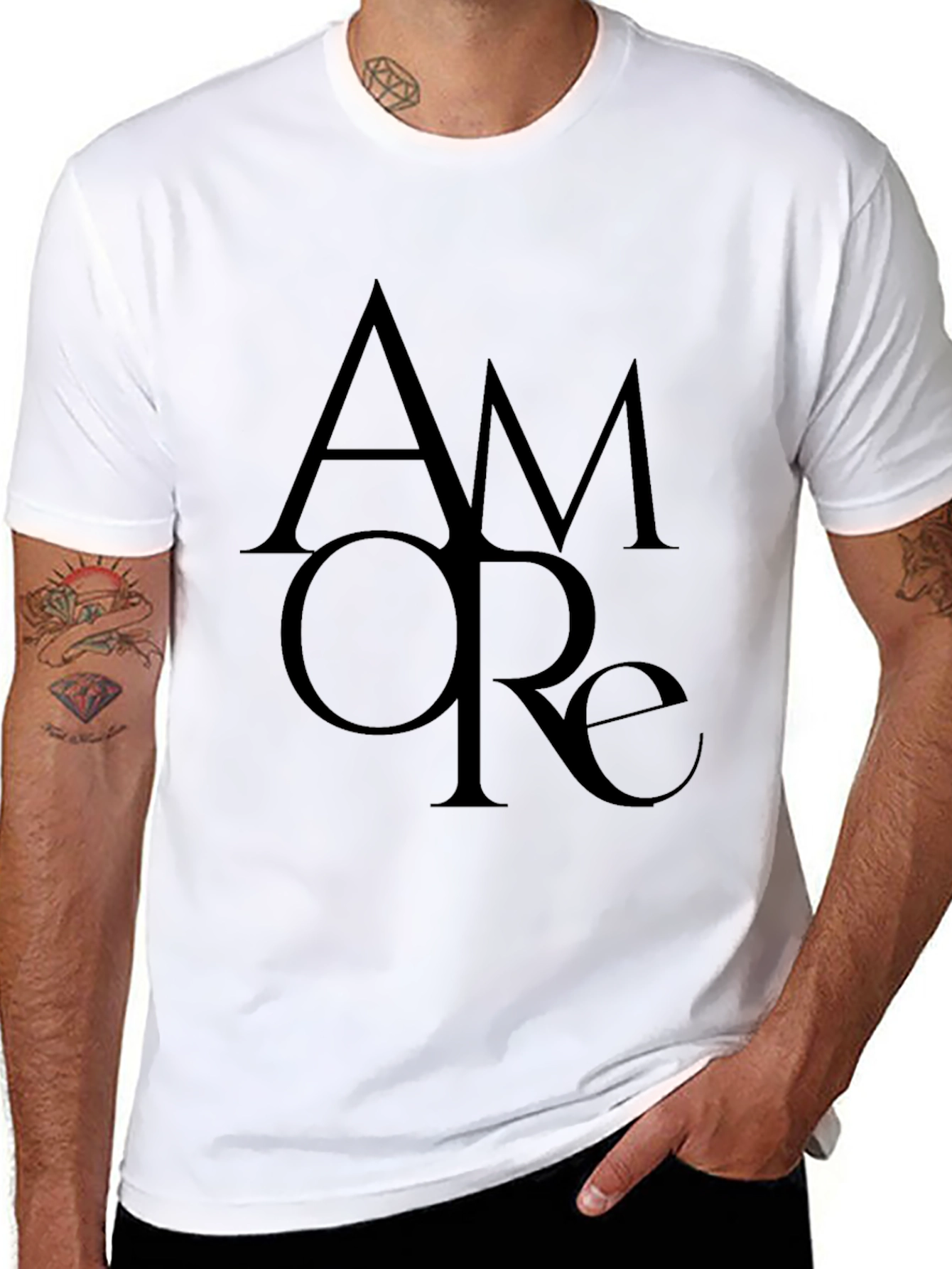 Amore Graphic Black T-Shirt - Italian Love