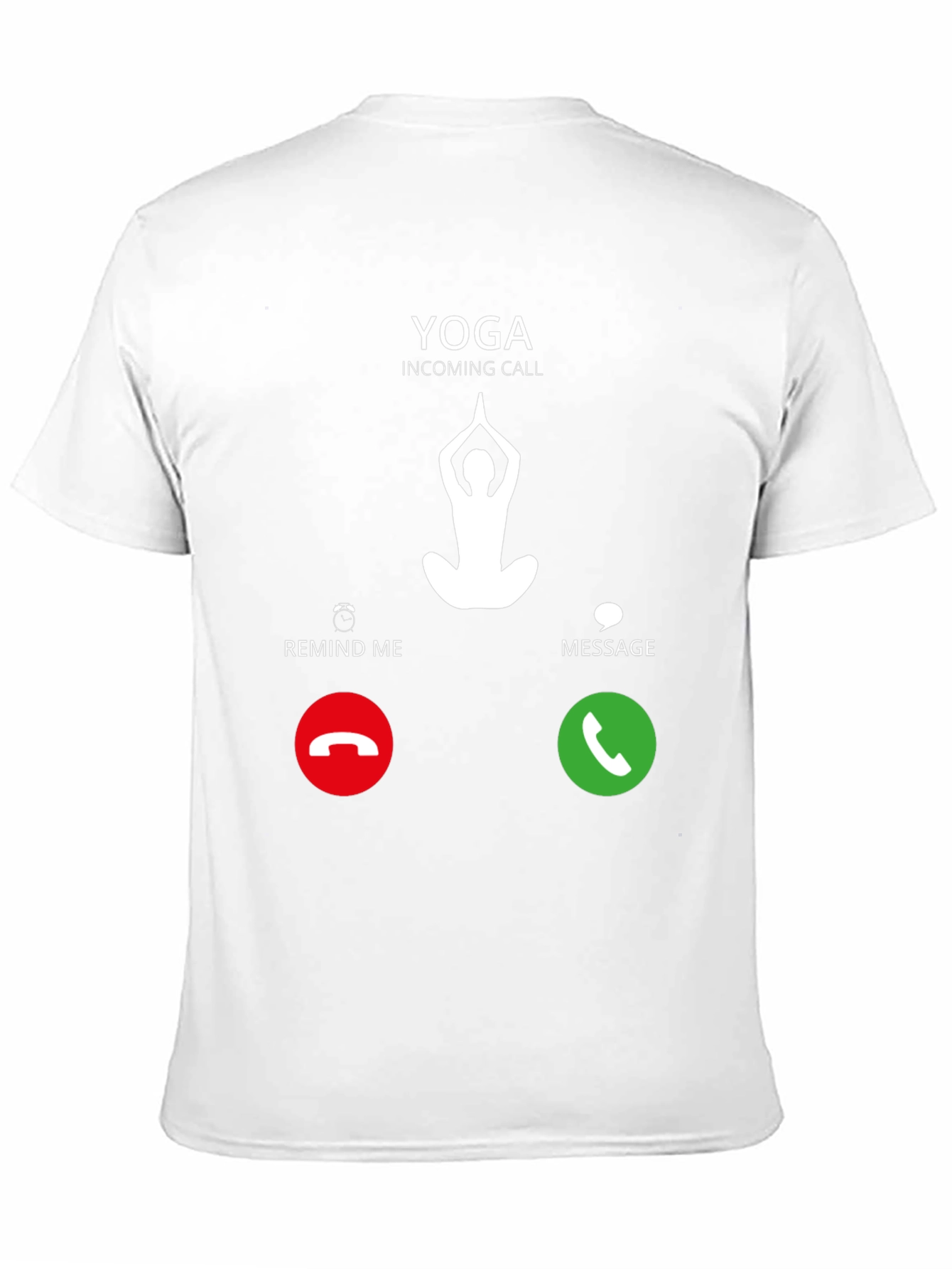 Yoga Incoming Call Black T-Shirt - Meditation Design