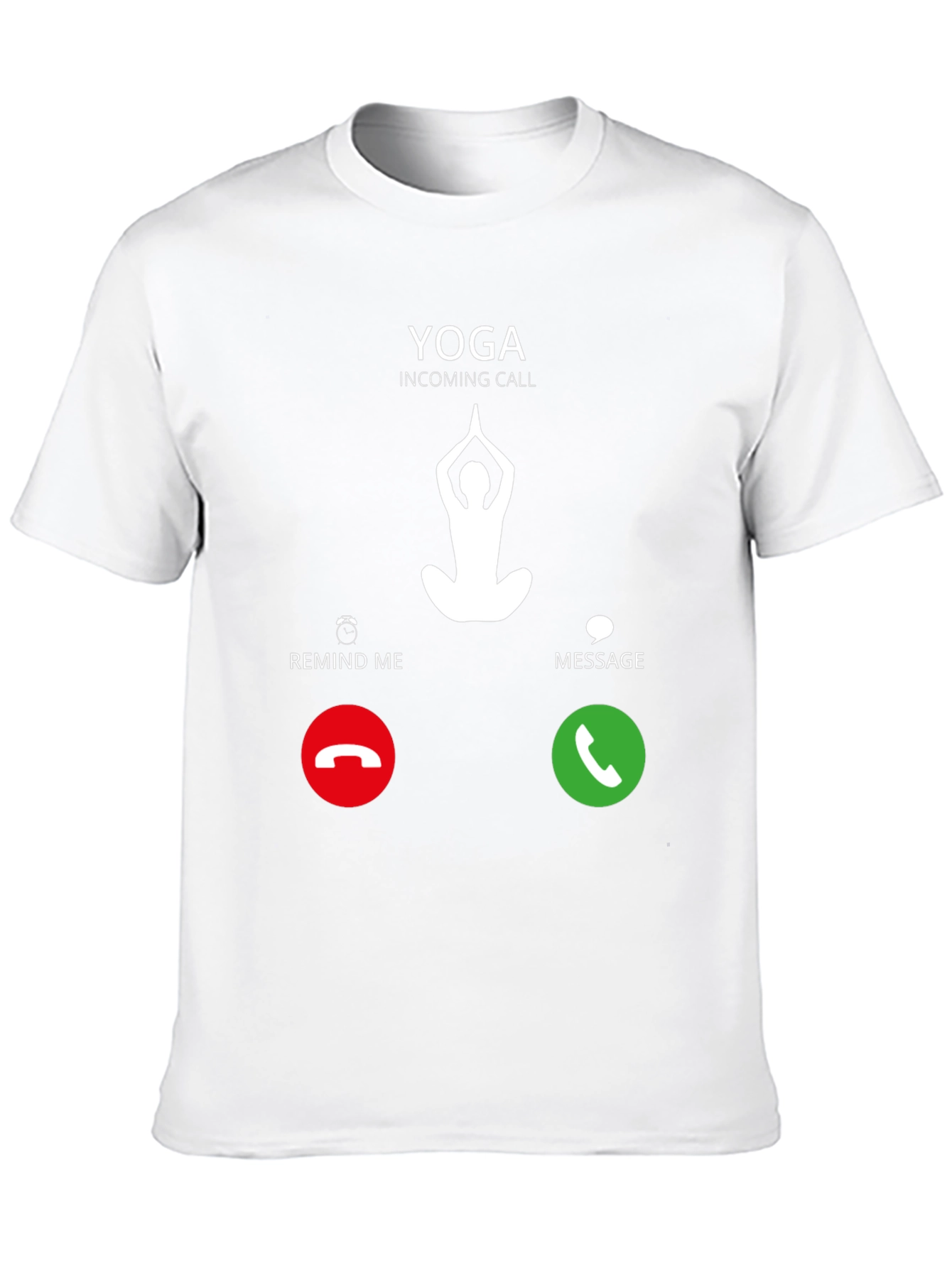 Yoga Incoming Call Black T-Shirt - Meditation Design