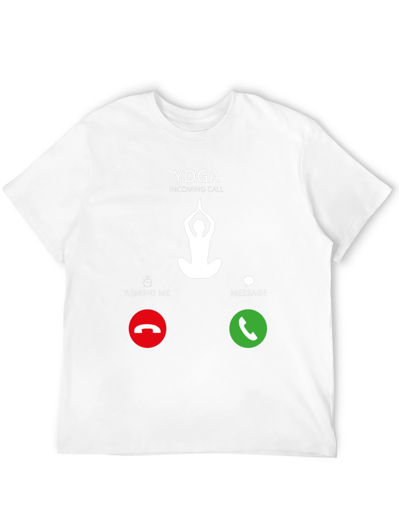 Yoga Incoming Call Black T-Shirt - Meditation Design
