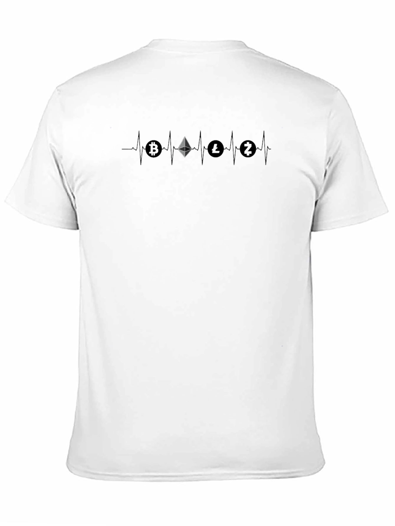 Crypto Heartbeat T-Shirt - Bitcoin Ethereum Litecoin and Zcash