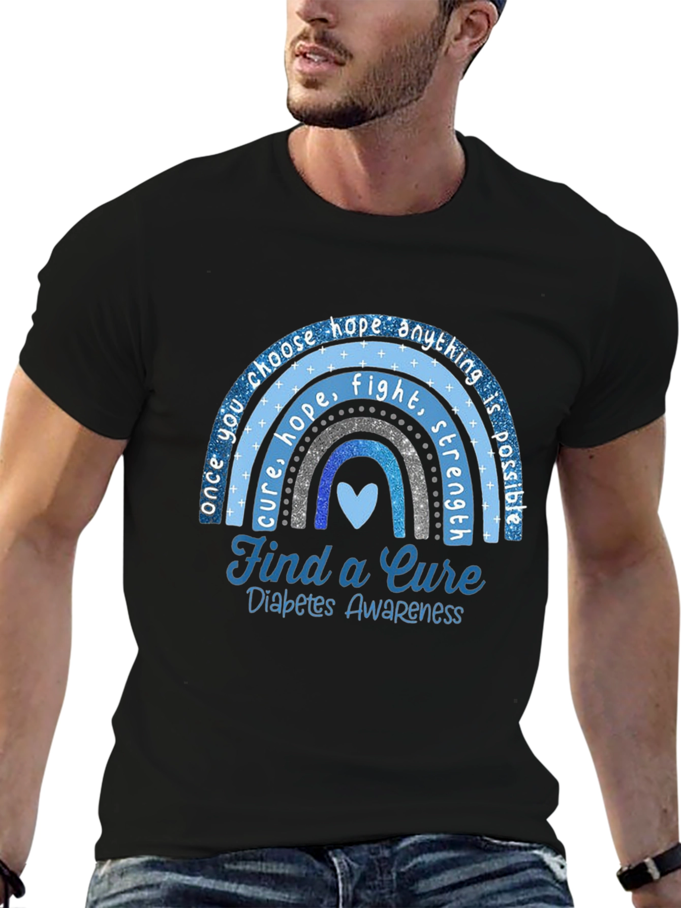 Diabetes Awareness T-Shirt - Find a Cure