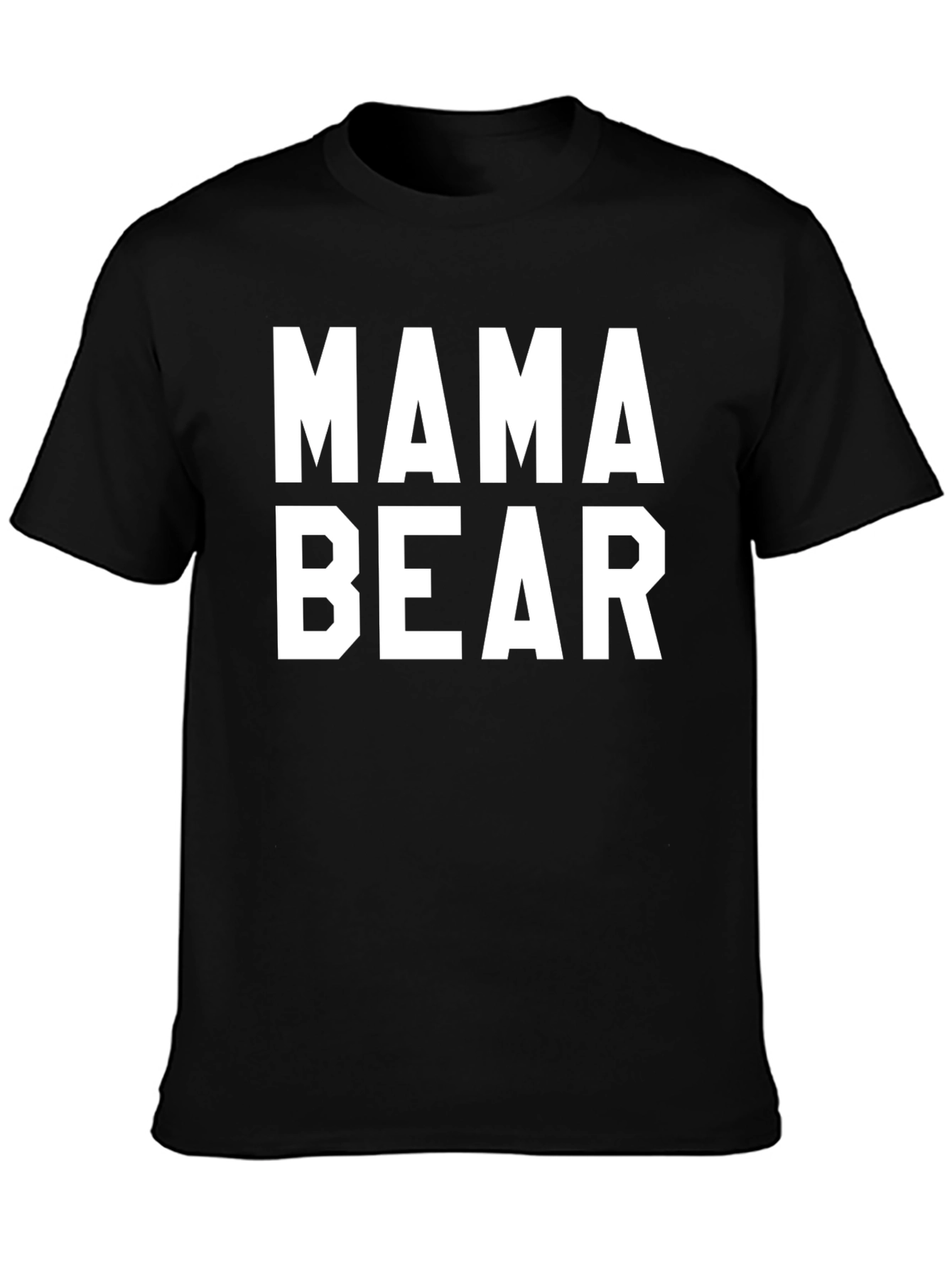 Mama Bear Graphic T-Shirt - Black Cotton Tee