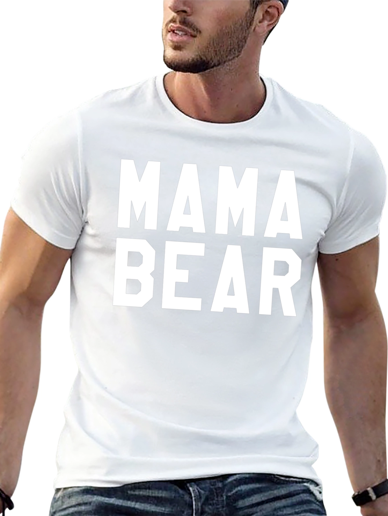 Mama Bear Graphic T-Shirt - Black Cotton Tee