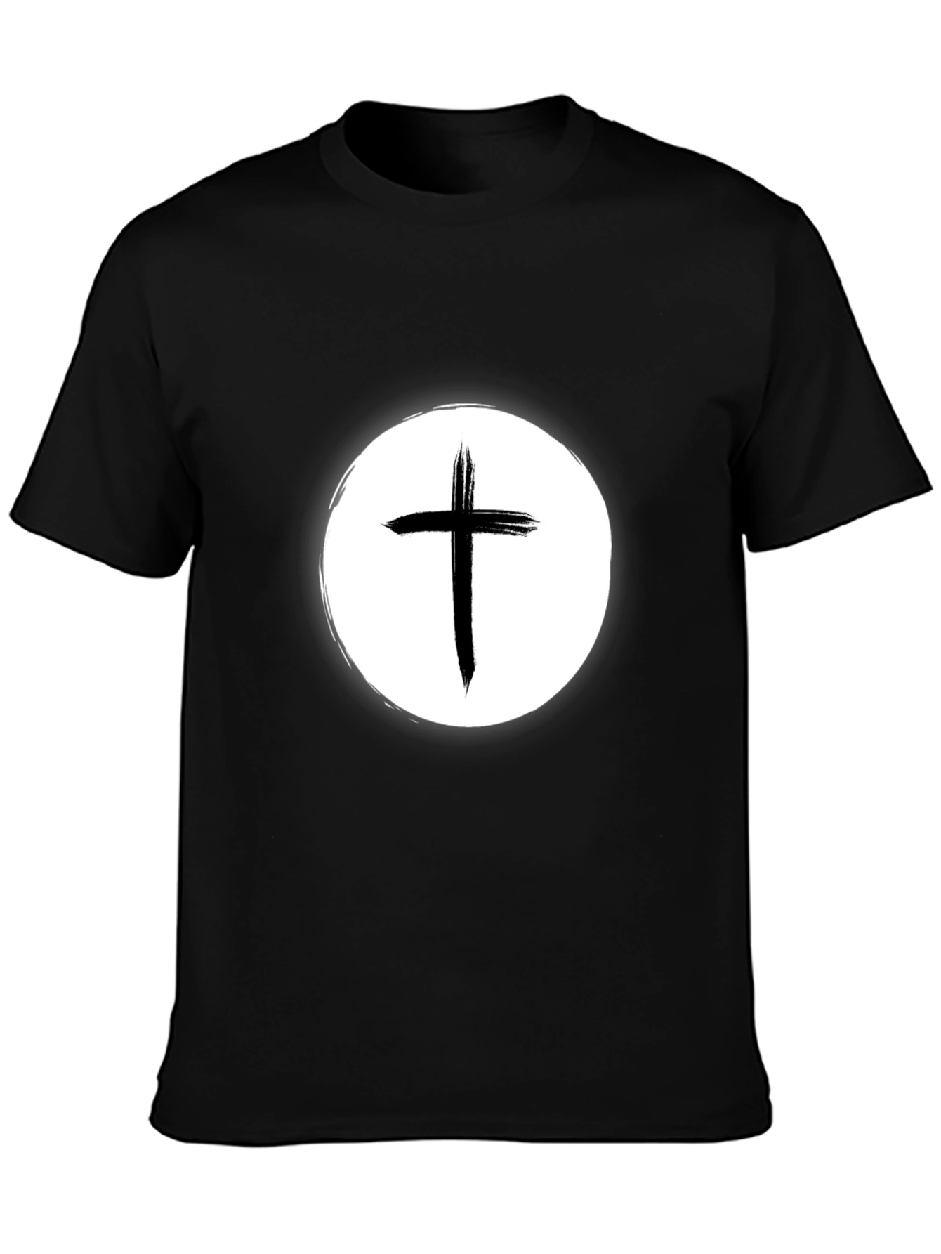 Christian Cross Graphic Tee - Black