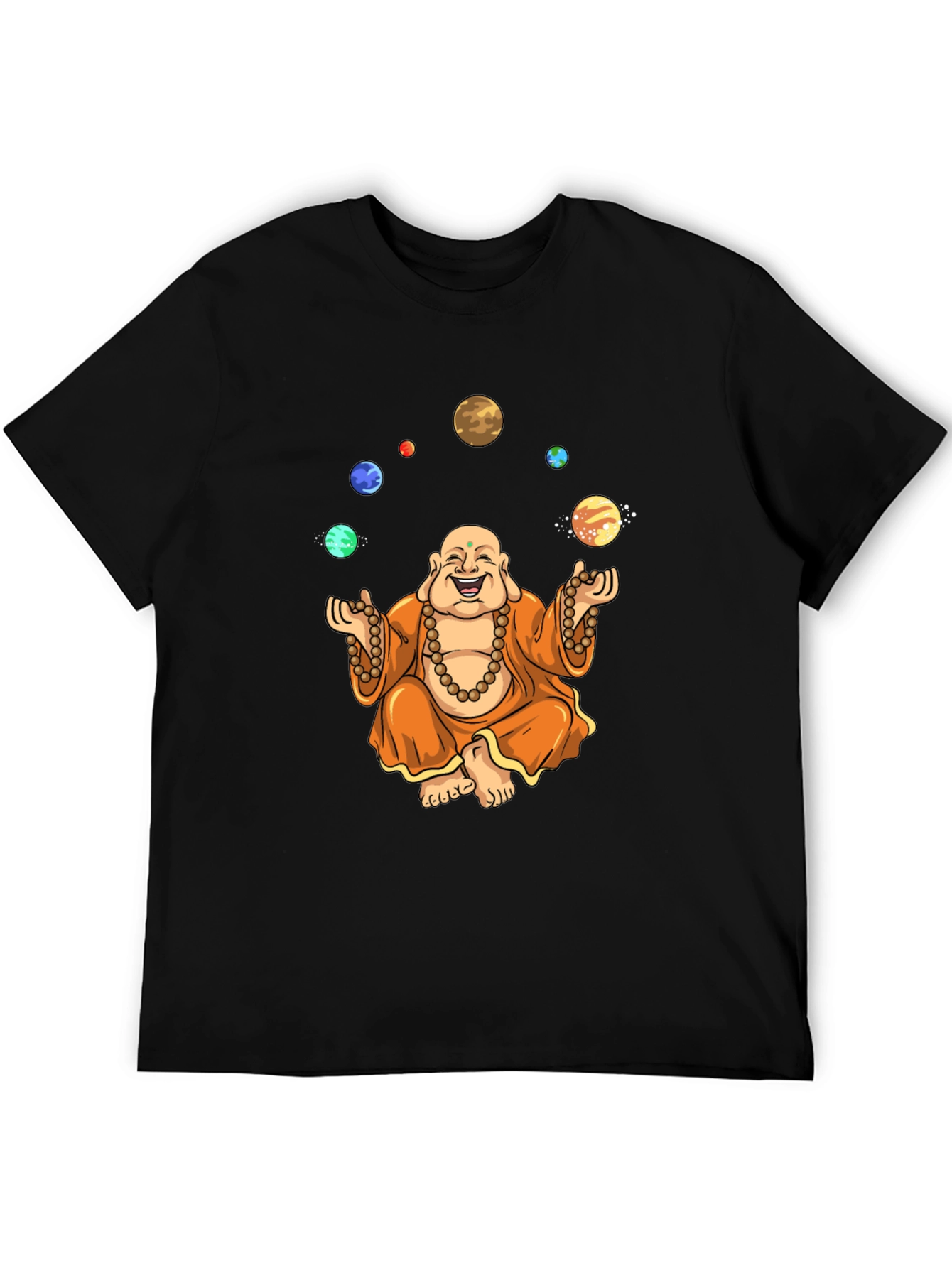 Buddha Juggling Planets Graphic T-Shirt