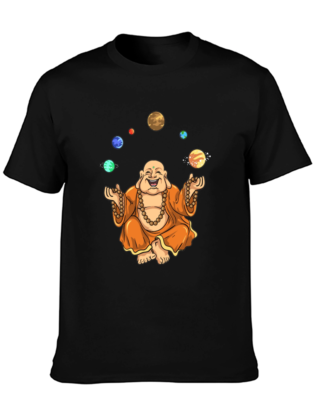 Buddha Juggling Planets Graphic T-Shirt
