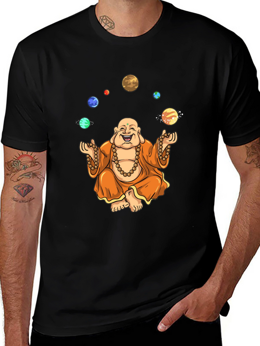 Buddha Juggling Planets Graphic T-Shirt