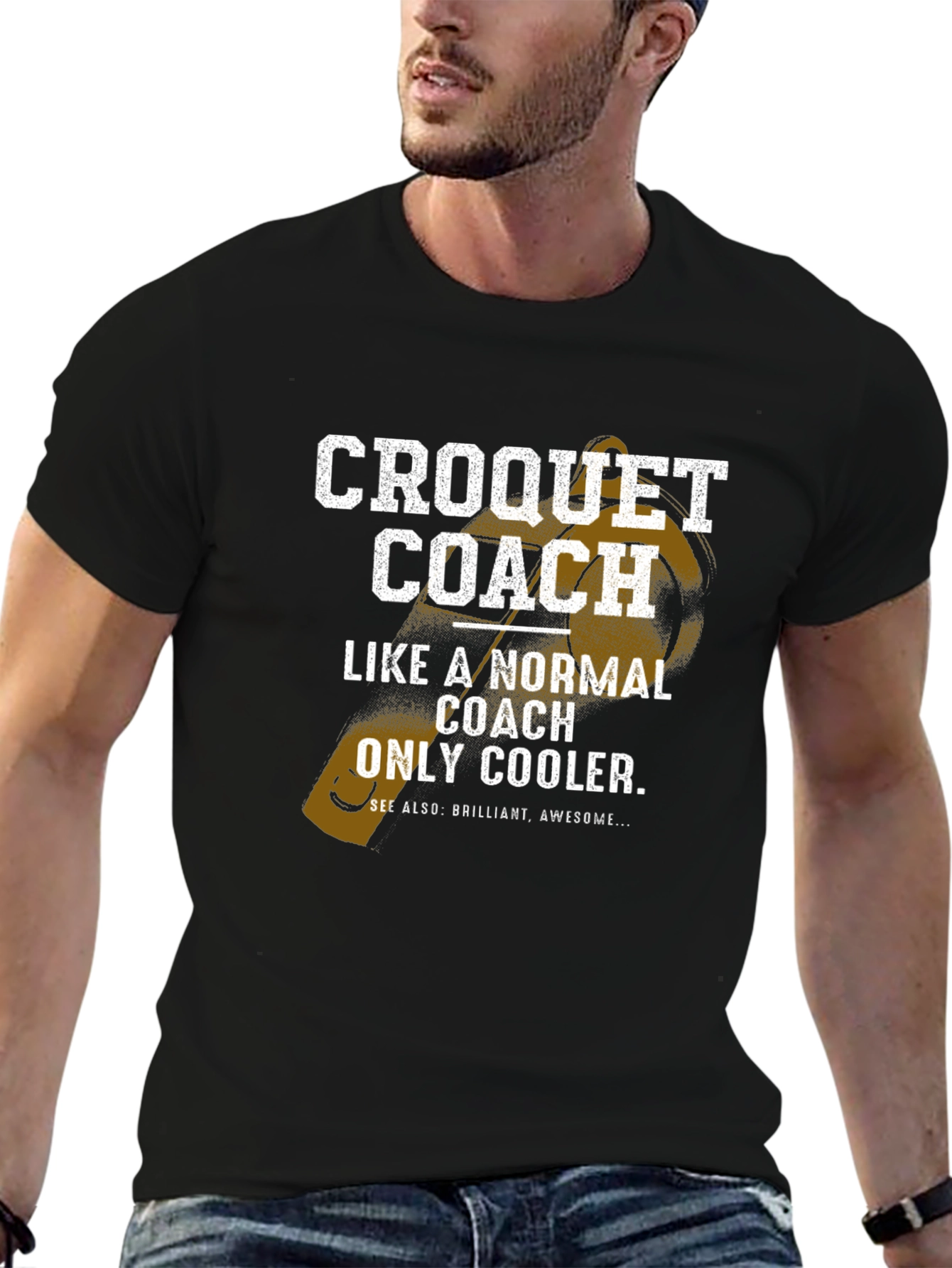 Croquet Coach Graphic T-Shirt for Sports Lovers